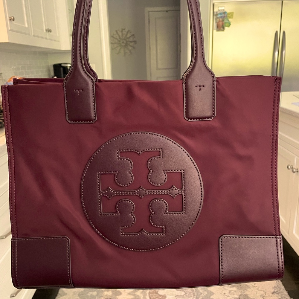 Tory Burch Small Ella Tote Burgundy